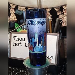 Collectable Chicago Blue Double Shot Glass